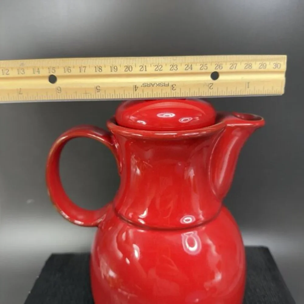 Winterling Keramik Kanne Pottery Red Glaze Teapot Coffee Pot With Lid Marked VTG